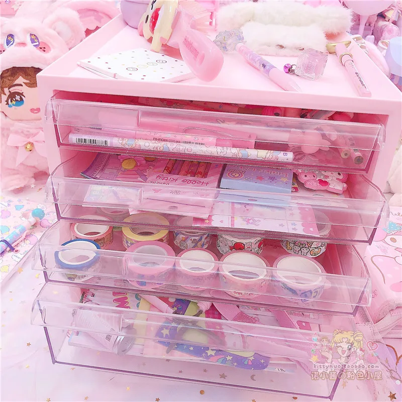 Caja de almacenamiento de cosméticos de gran capacidad, cajón, tocador de maquillaje, estante, organizador de casa, contenedor, colección de cinta adhesiva| |   - AliExpress