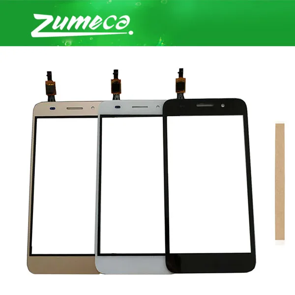 

5.0 Inch For Huawei CRO-U00 CRO-L02 CRO-L22 Huawei Y3 2017 Touch Screen Digitizer Panel Lens Glass White Black Gold Color+Tape