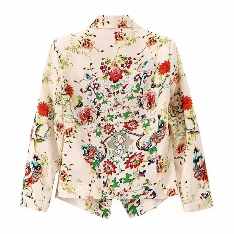 BONGOR LUSS Elegant Three  Quarter Sleeves Print Blazer Office Blazer High Quality Notched Neck High Street Blazer  (19)