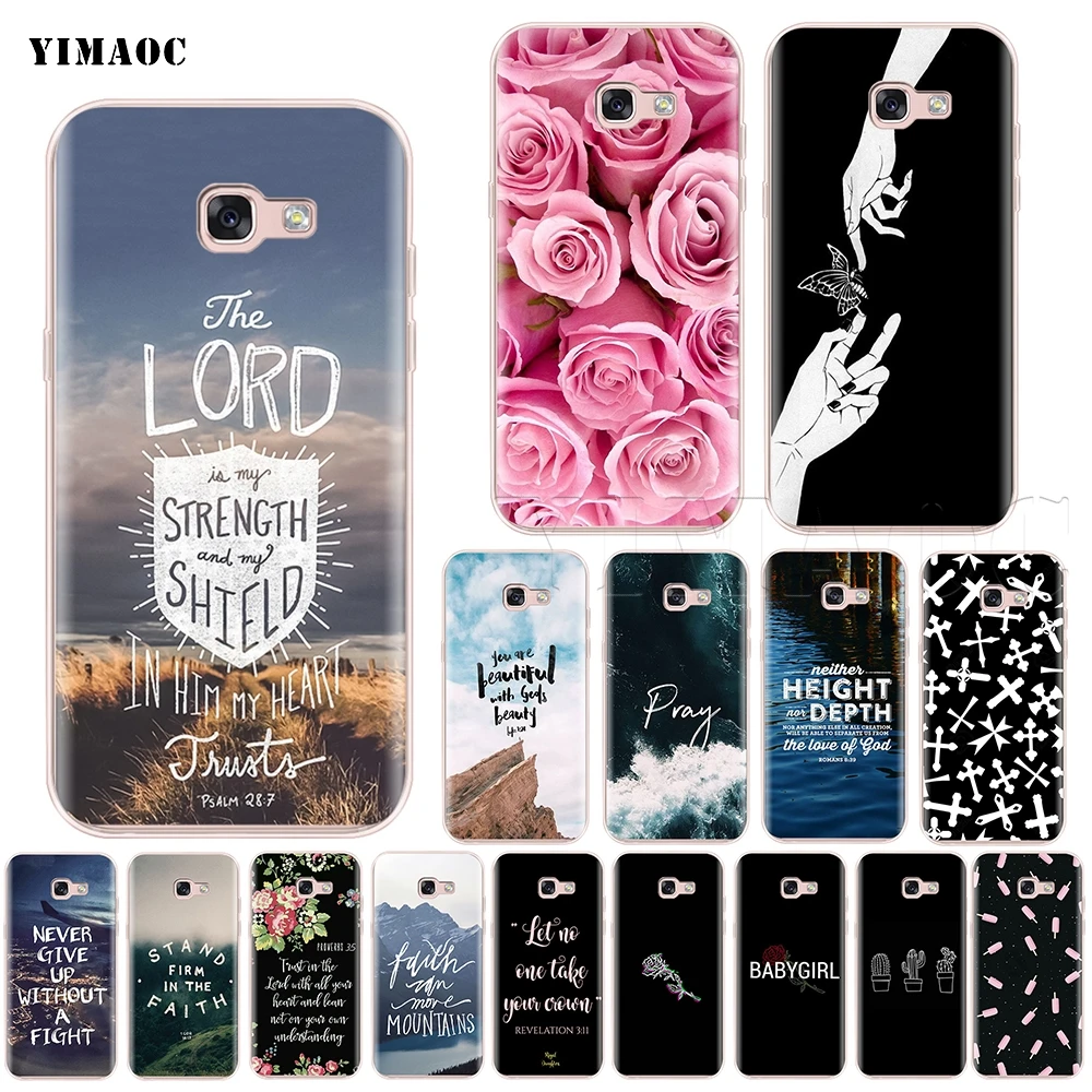 YIMAOC Bible Verse Jesus Christ Christian Silicone Case for Samsung