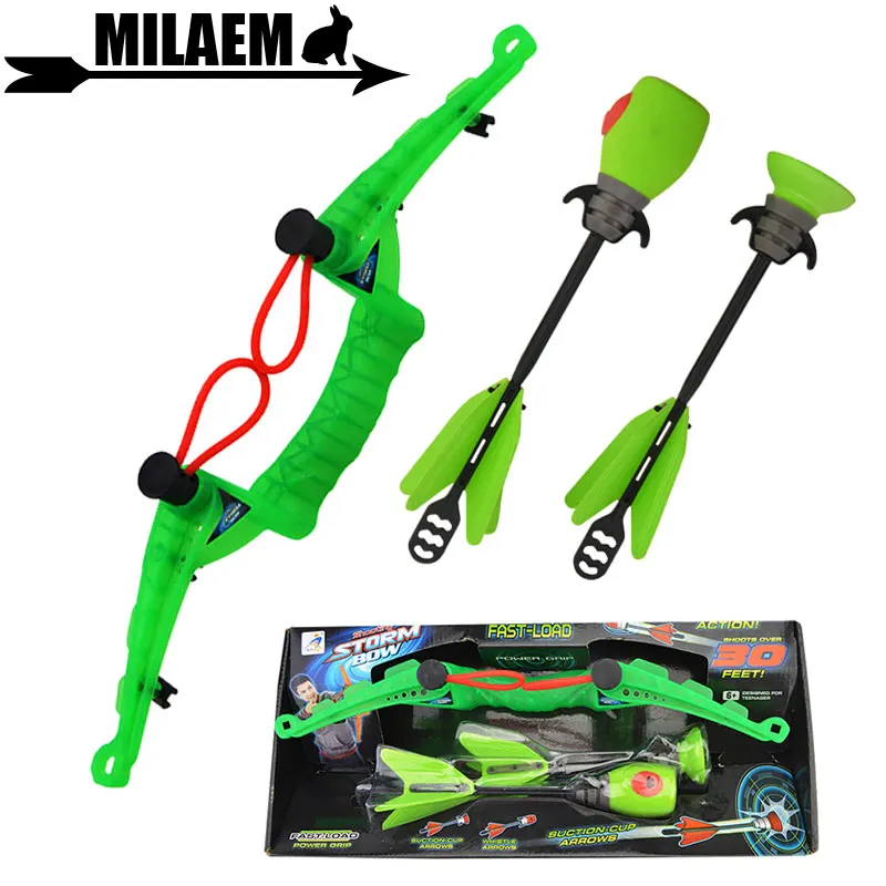 1Set Archery Bow And Arrow Set Children Toy Kit With 2 Sponge Arrow