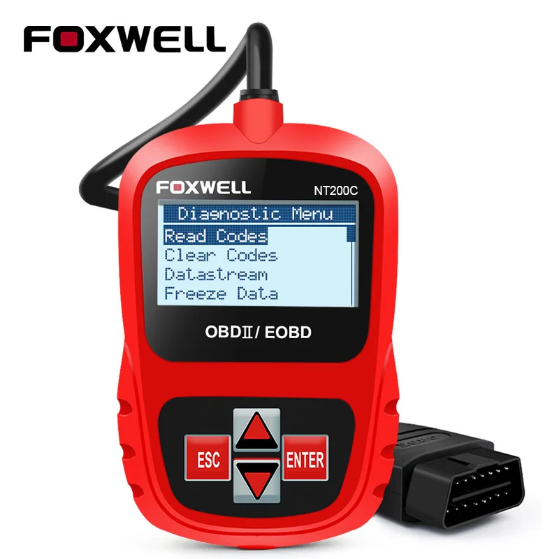 FOXWELL NT200C OBD2 OBDII Automotive Scanner Engine Code Reader Sensor