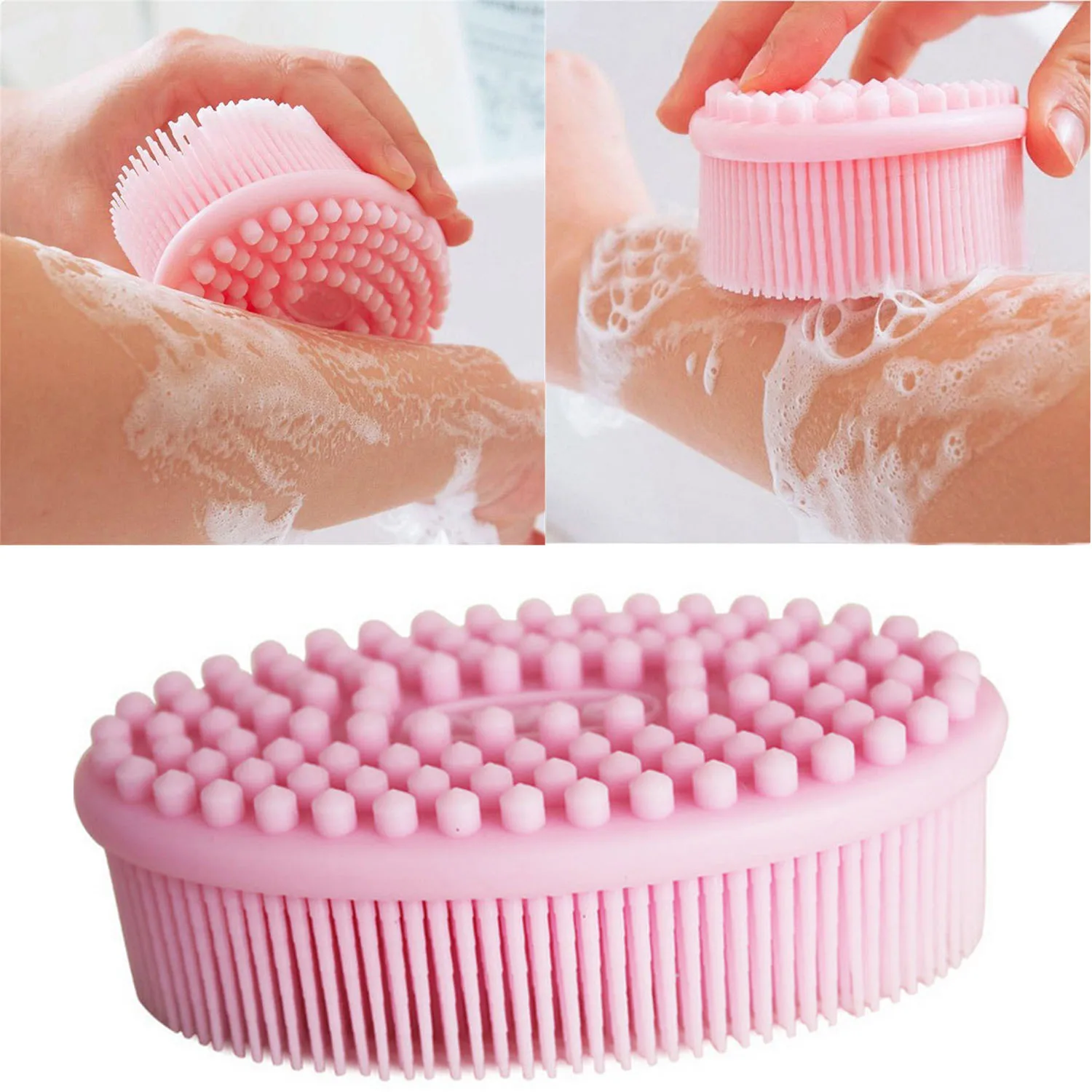 Behogar 100 Silicone Soft Bath Shower Massage Silicone Brush for Baby