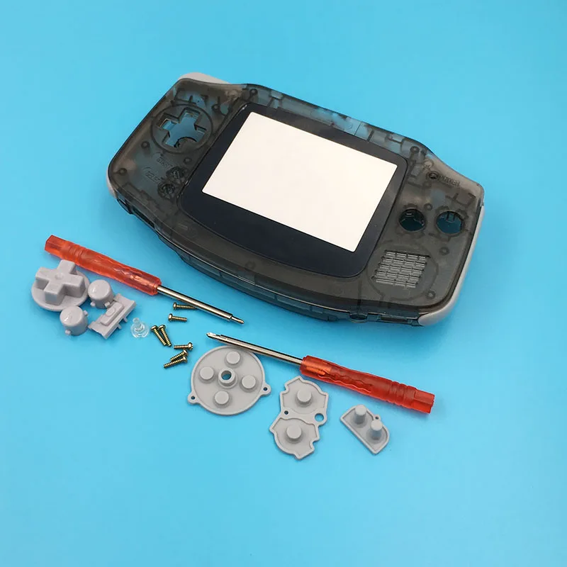 Для Gameboy Advance Shell полный корпус оболочка корпуса для Nintendo GBA Корпус чехол - Цвет: Clear Black