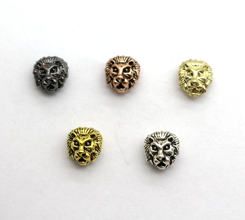 

10 PCS Metal Charm Beads sect Buddha leopard Lion Heads Bead For Jewelry Finding Making DIY checking Bracelet Accessory