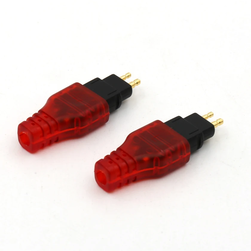 Pair red Headphone headset Plug DIY Upgrade adapter FR Sennheiser HD580 HD600 HD650
