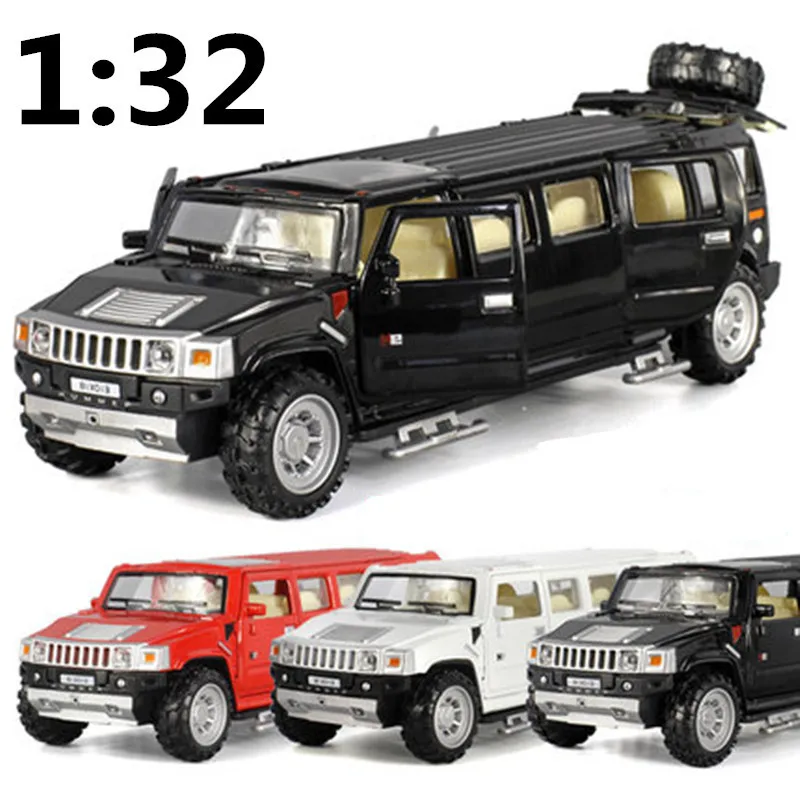 Тянущиеся супер-автомобили Hummer 1:32 литые модели автомобилей Humvee из