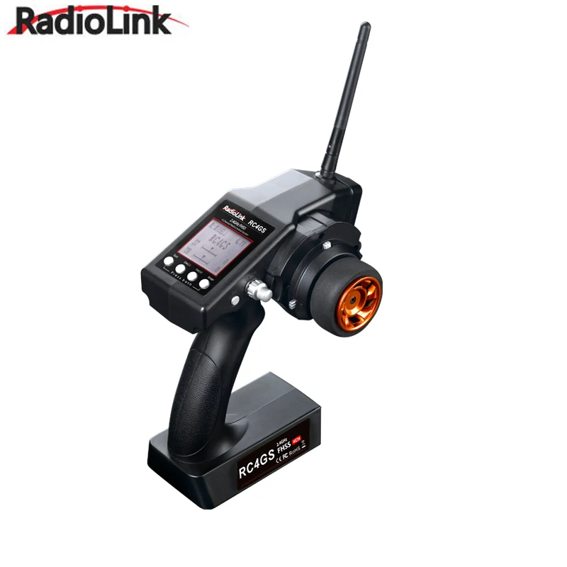 

RadioLink RC4GS 2.4G 4CH Car Controller Transmitter + R6FG-G Gyro Inside Receiver 400m Distance for RC Car Boat