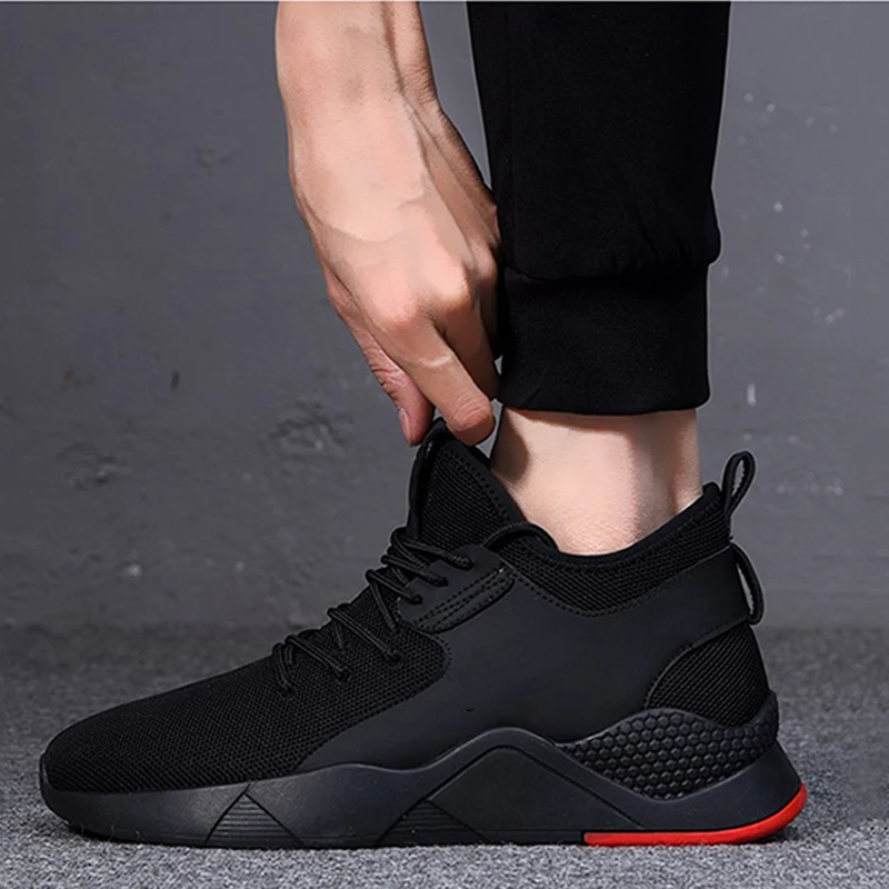 

2019 New Breathable Comfortable Mesh Men Shoes Casual Lightweight Walking Male Sneakers Fashion Lace Up Footwear