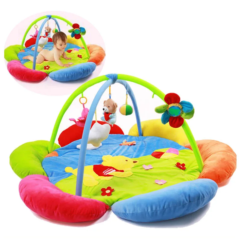 Cartoon Infant Baby Game Playmat Toys Bundle Bracket Baby Gym Activity Playmat Floor Crawling Kids Activity Play Mat Gift 0~3 Y