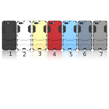 

50pcs/lot New Arrival Hybrid 2 in 1 Hard PC +TPU Back Case For Huawei Honor V 10 V10 With Stand Flexible Armor