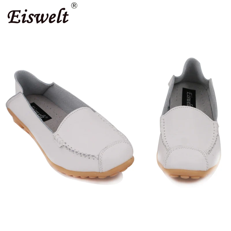 EISWELT/Лидер продаж года; модная женская обувь; кожаные туфли с квадратным носком; женские лоферы; Летняя обувь на плоской подошве;# XH028