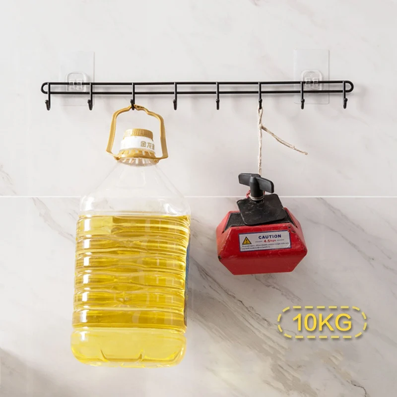 

MeyJig Bathroom Kitchen Tools Organizer 8 Hooks Towels Key Holder Cupboard Wardrobe Clothes Storage Rack Shelf