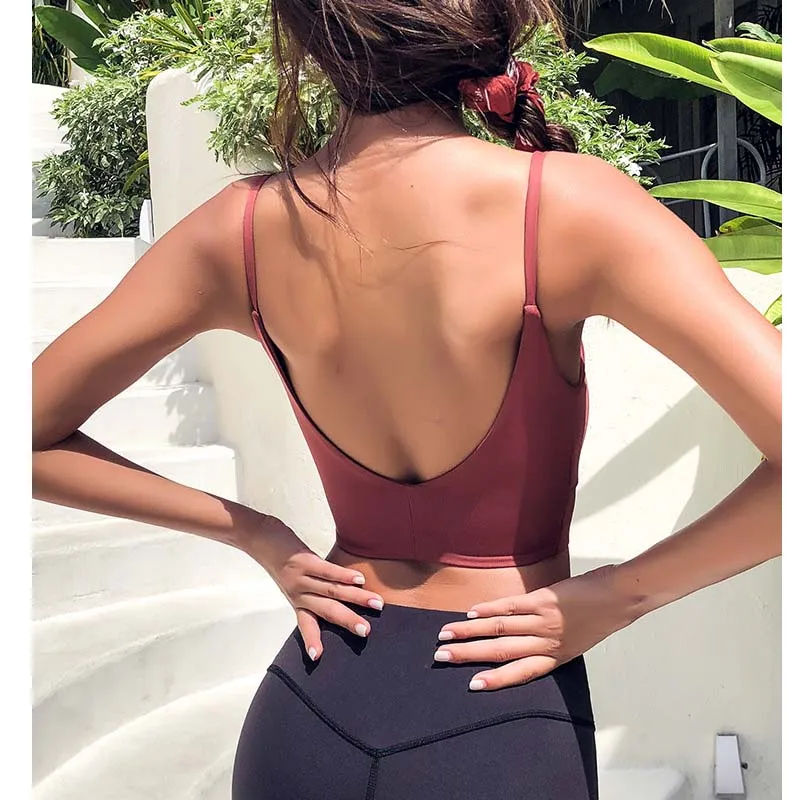 

Women Sexy Mesh U shape sports bra quick dry Fitness bra yoga top crop vest sports underwear girl gym clothes