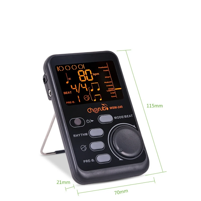 

Cherub WSM-240 Portable Instruments Electronic Metronome with Tone Generator
