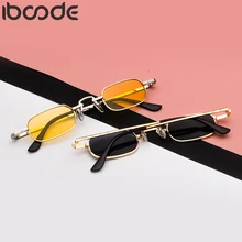 Iboode ретро маленькие квадратные металлические женские солнцезащитные очки в стиле стимпанк мужские модные солнцезащитные очки дизайнерские очки женские высококачественные
