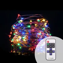 10M 33FT 100 led Decoration LED Copper Wire Fairy String Lights Lamps for Christmas Holiday Wedding Party Garland Decoration