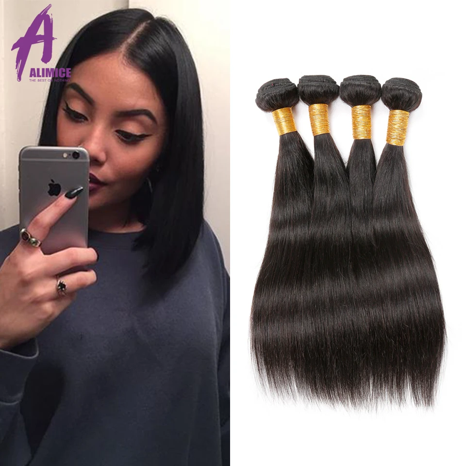 

Amazing Brazilian Straight Virgin Hair 7A Brazilian Hair Weave 4 Bundles Xuchang Alimice Hair Products Brazilian Virgin Hair
