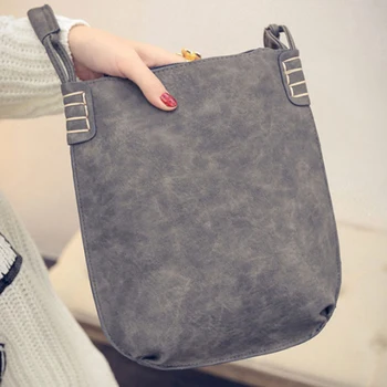 

Women Shoulder Bag New High Quality PU Leather Fashion Shoulder Messenger Bag Simple Retro Ladies Bucket Bag