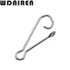 100pcs/lot Safety Snaps Fishing Swivel Hook Connector Stainless Steel Hook Lock Snap Swivels Solid Rings WD-026 ► Photo 2/6