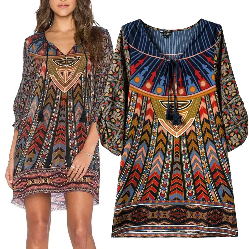 vestido curto hippie