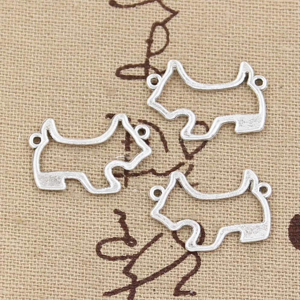

20pcs Charms puppy scotty dog connector 22x15mm Antique Making pendant fit,Vintage Tibetan Silver,DIY bracelet necklace