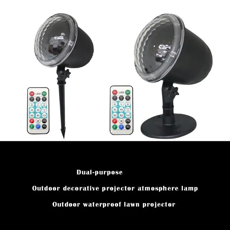 

LED Projector Light Remote Control Outdoor Waterproof Lawn Festival Party Lamp Garden Home Courtyard Decoration Lamp Night Light