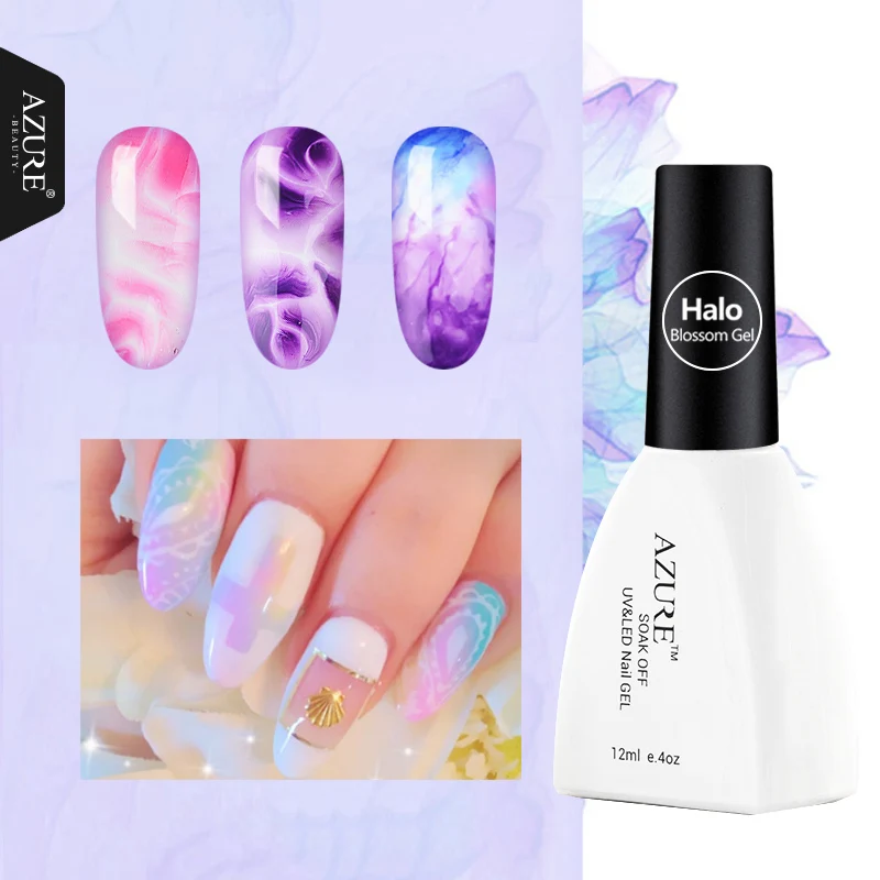Гель лак Azure Beauty Blossom с эффектом цветения 1 шт. 12 мл профессиональный впитывающий