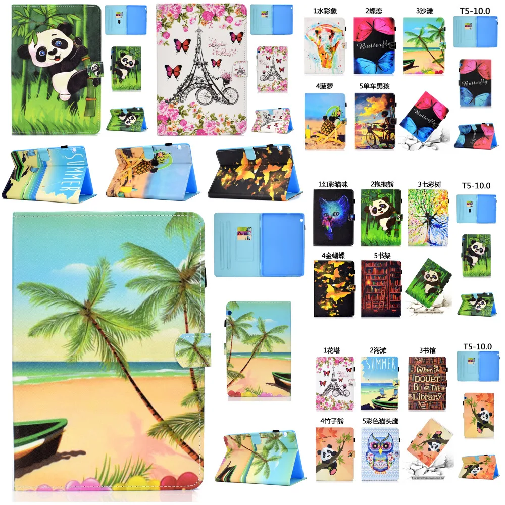 Чехол из искусственной кожи для huawei MediaPad T5 AGS2-W09/L09/L03/W19 10," Чехол-подставка для планшета huawei Mediapad T5 10 Чехол+ пленка+ ручка