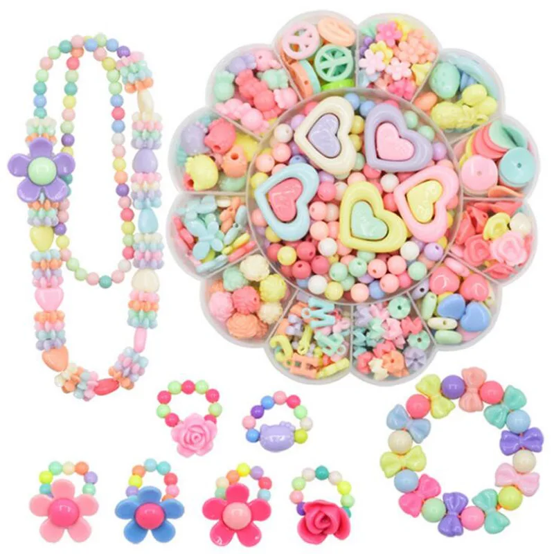 

New creative early childhood educational toys handmade plum sunflower DIY beaded gift toys
