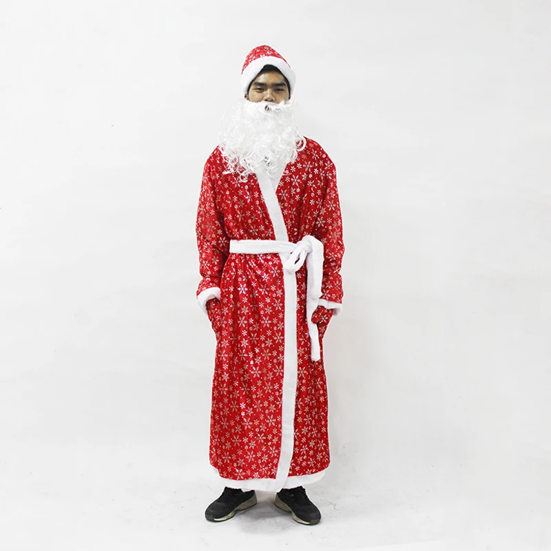 Günstig Russland Weihnachten Santa Claus Kostüm Cosplay Santa Claus Kleidung Phantasie Kleid In Weihnachten Männer 5 teile los Kostüm Anzug Für Erwachsene