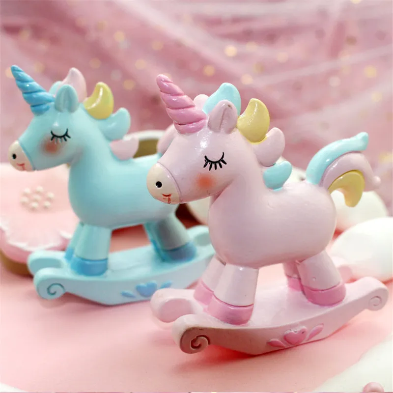 

1 Piece Unicorn Cake Toppers Rocking Horse Cake Decorations Toppers Baby Birthday Party Decorations Baking Tools Home Decor