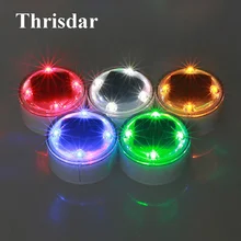 Thrisdar 3 шт. обновления 4 светодиодный солнечные, из земли свет с солнечней энергией IP68 пейзаж Водонепроницаемый напольный свет Солнечный свет Путь сад парк напольное освещение