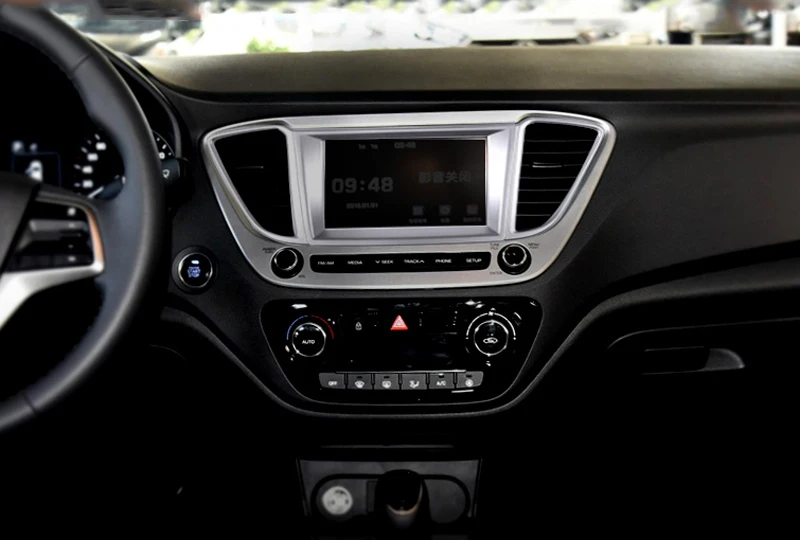 

For Hyundai VERNA Solaris Accent 2018 2019 Auto Car Accessories Center Control Navigation Sticker Cover 1*