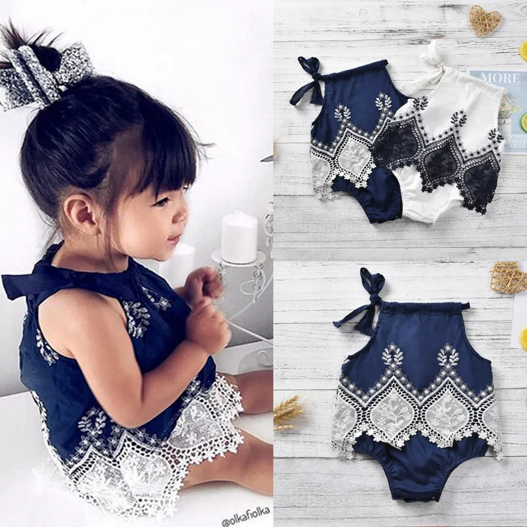 

Newborn Infant Clothing Newborn Baby Boy Clothes Girl Sleeveless Embroidery Romper Body Baby Bodysuit Outfits