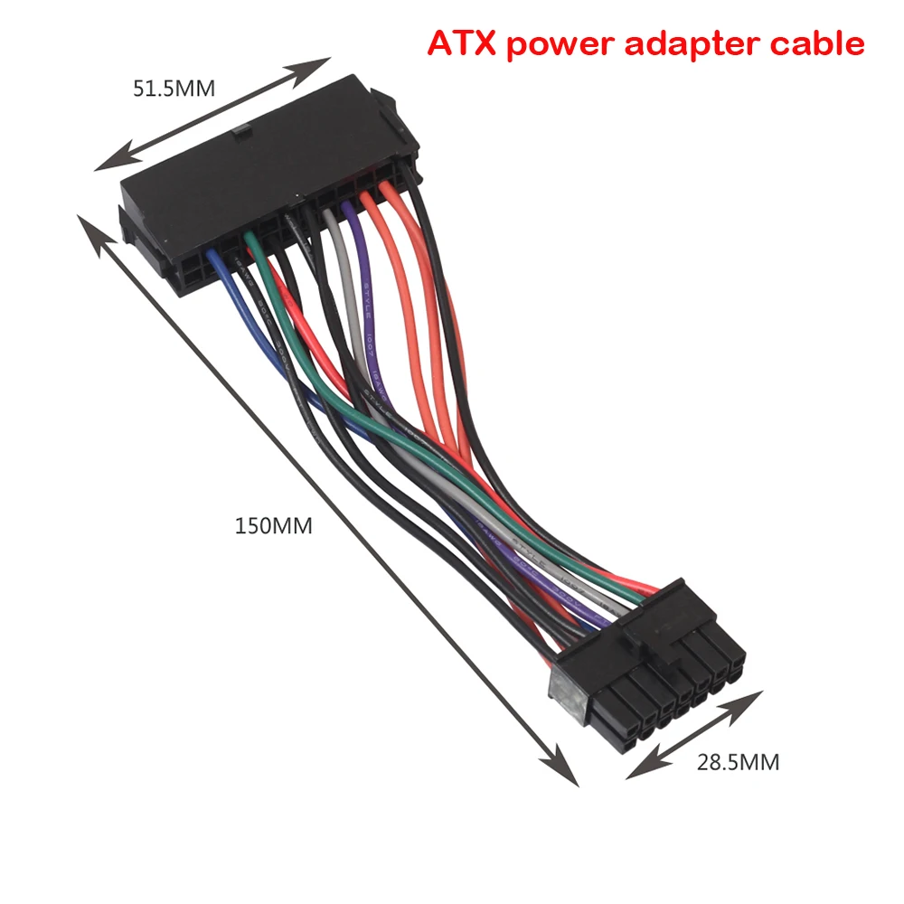 

15cm ATX 24 Pin To 14 Pin Female PC CPU Power Supply Extension Cable Cord Connector Adapter for Laptop PC Computer