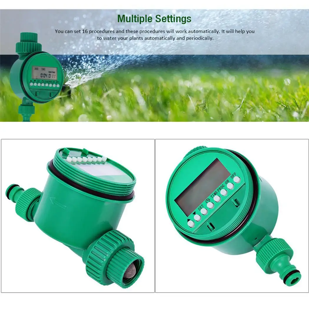 LCD Batteries Durable Micro Drip Irrigation System Plant Self Automatic Watering Timer Electronic 2 x Display AAA not Controller LCD Batteries Durable Micro Drip Irrigation System Plant Self Automatic Watering Timer Electronic 2 x Display AAA not Controller