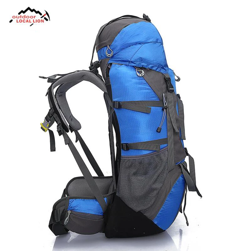 LOCAL LION 65L Travel Camping Hiking Backpack Waterproof Profession Hiking Sports Bag Outdoor Backpack Climbing Rucksack