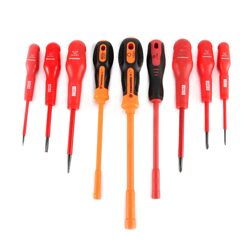 

9 Pcs/Set Insulated Screwdriver Kit Multifunctional Electrician Precision Insulation Repair Tools LB88