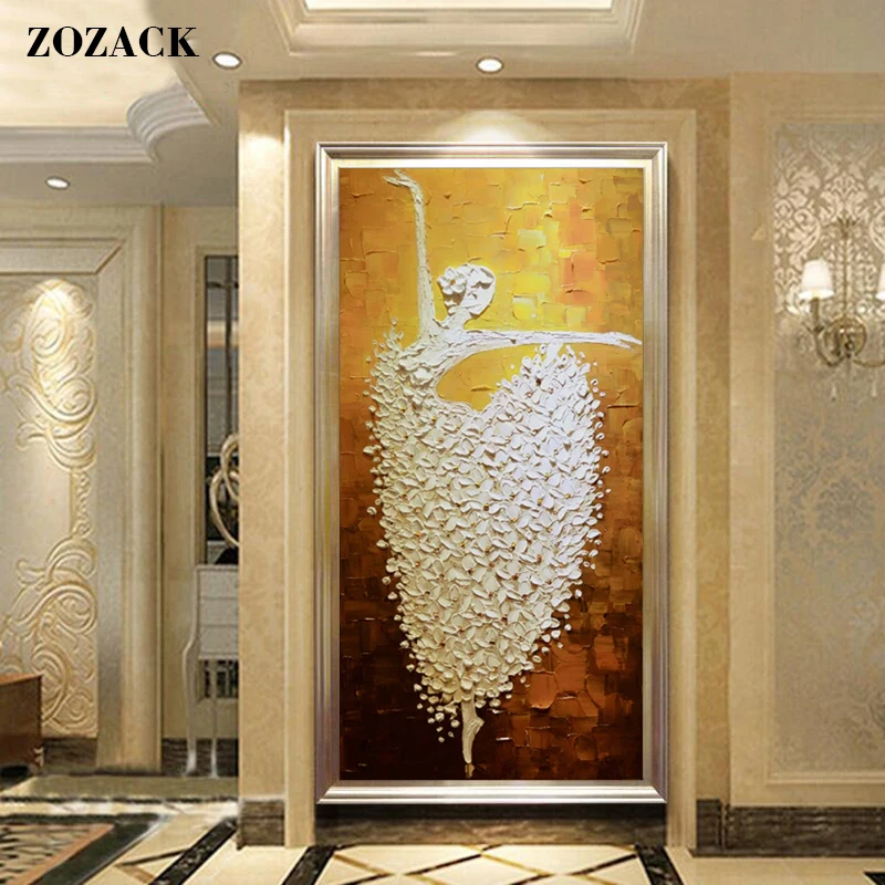 

Zozack Ballet,Needlework,DIY DMC Cross stitch Sets For Embroidery kit 11ct printed cotton silk thread Cross-Stitching decoration