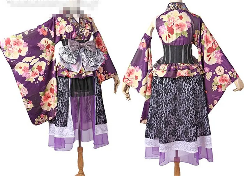 Горячая аниме музыка GokuRakuJoudo Мария Танцы высокое платье костюмы на Хэллоуин для женщин косплэй O