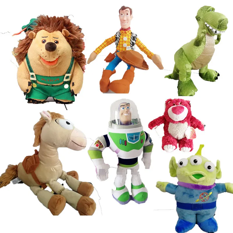 История игрушек Вуди Базз Лайтер медведь Lotso Bullseye лошадь инопланетянин Рекс Динозавр мистер колючки плюшевые игрушки куклы детские подарки