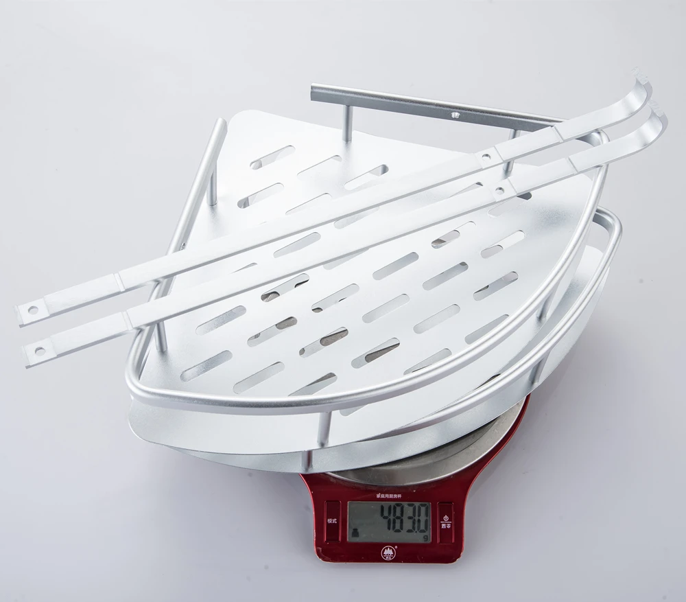 21Aluminium Bathroom Shower Bath Holder For Shampoos Shower Gel Kitchen Home Balcony Shelf Hanging Storage Rack Kitchen Bracket