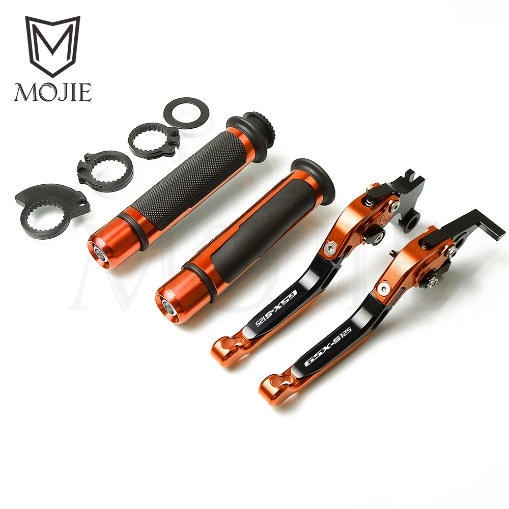 Black Orange Мотоцикл с ЧПУ Регулируемые тормозные рычаги сцепления Руль рукоятки для Suzuki GSX-S125 GSXS125 GSX-S GSXS 125 - Цвет: Black Orange