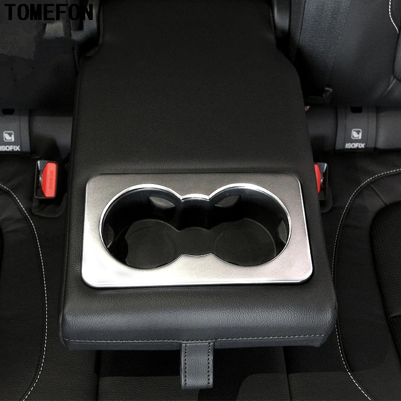 For Jaguar F Pace f pace X761 2016 2017 ABS Chrome Matte Rear Seat Water Cup Glass Holder Car