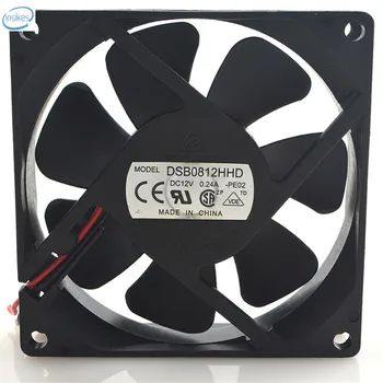 

Original DSB0812HHD Double Ball Bearing Cooling Axial Fan DC 12V 0.24A 2.88W 8025 80*80*25mm 2 Wires