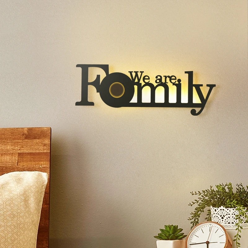 

Family Modern led wall lights lamp for living room bedroom study room home decoration sconce black/whtie/gold color wall bedside