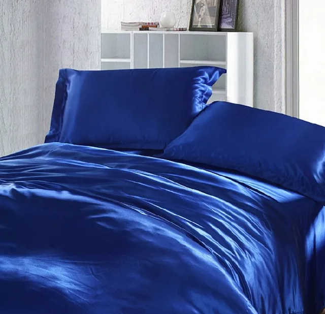 online shop royal blue bedding set silk fitted bed sheets satin cal royal blue silk sheets