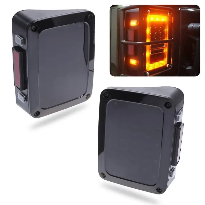 Discount 2pcs Reverser Brake Turn Signal Car LED Tail light For Jeep wrangler JK 2007-2016 2