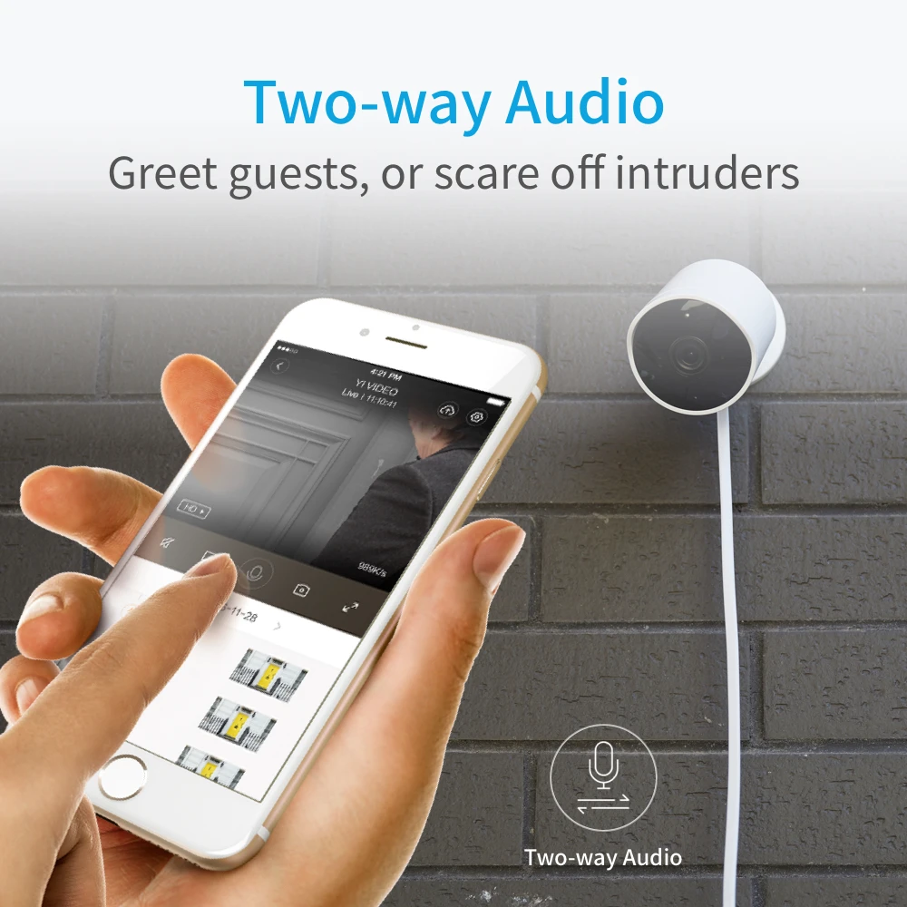  YI Wifi Outdoor Camera 2.4G Wireless Security IP Cam Resolution Waterproof Motion Detection Securit